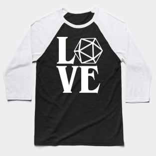 Polyhedral D20 Love Baseball T-Shirt